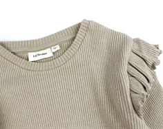 Lil Atelier travertine melange strik top